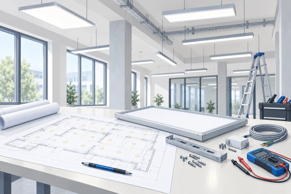 Illustration: Planung, Montage und Inbetriebnahme von Beleuchtungsanlagen