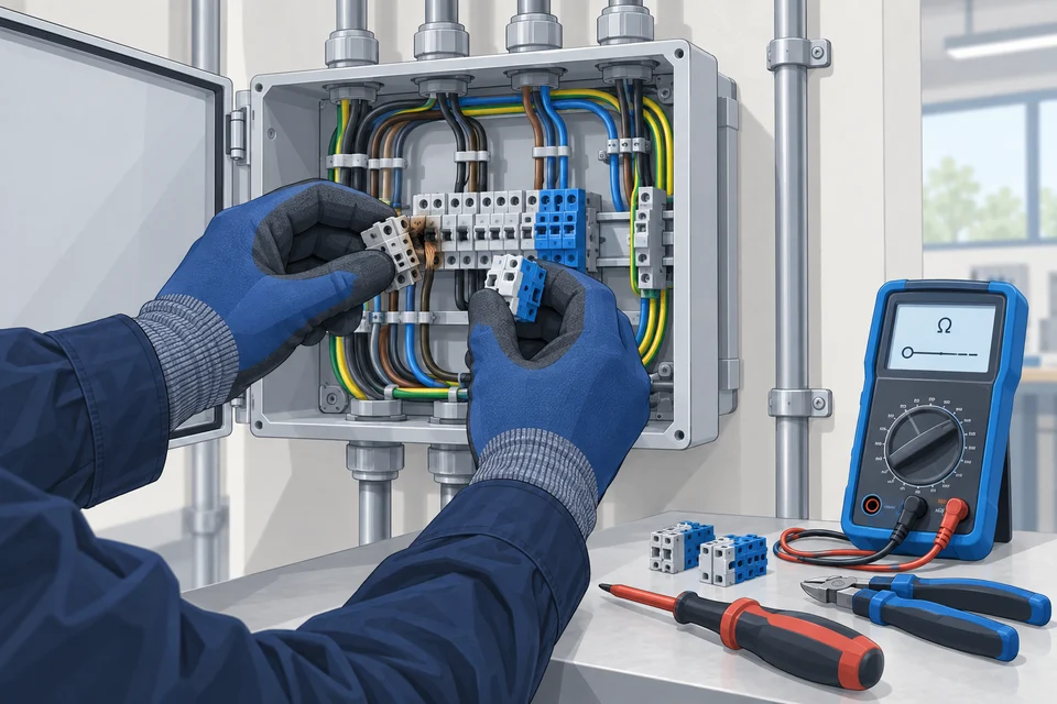 Illustration: Fehlersuche- und Reparatur an elektrischen Anlagen