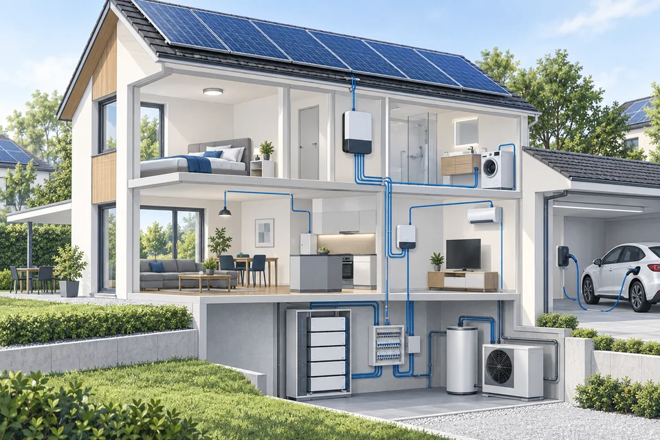 Illustration: Eigenverbrauch und Energiemanagement