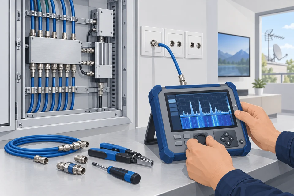 Illustration: Messen analoger und digitaler Signale im Verteilnetz