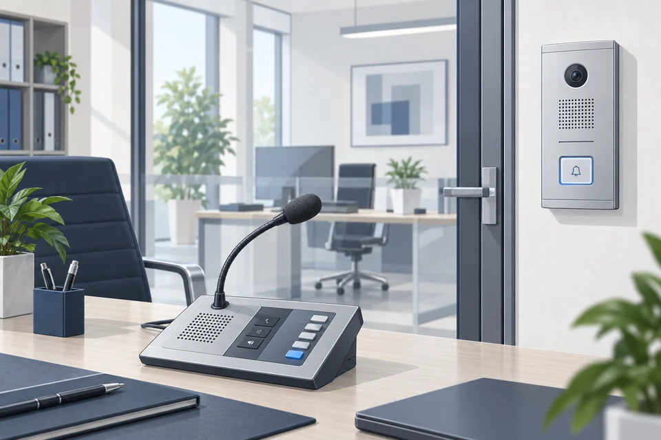 Illustration: Intercom- und Bürokommunikation