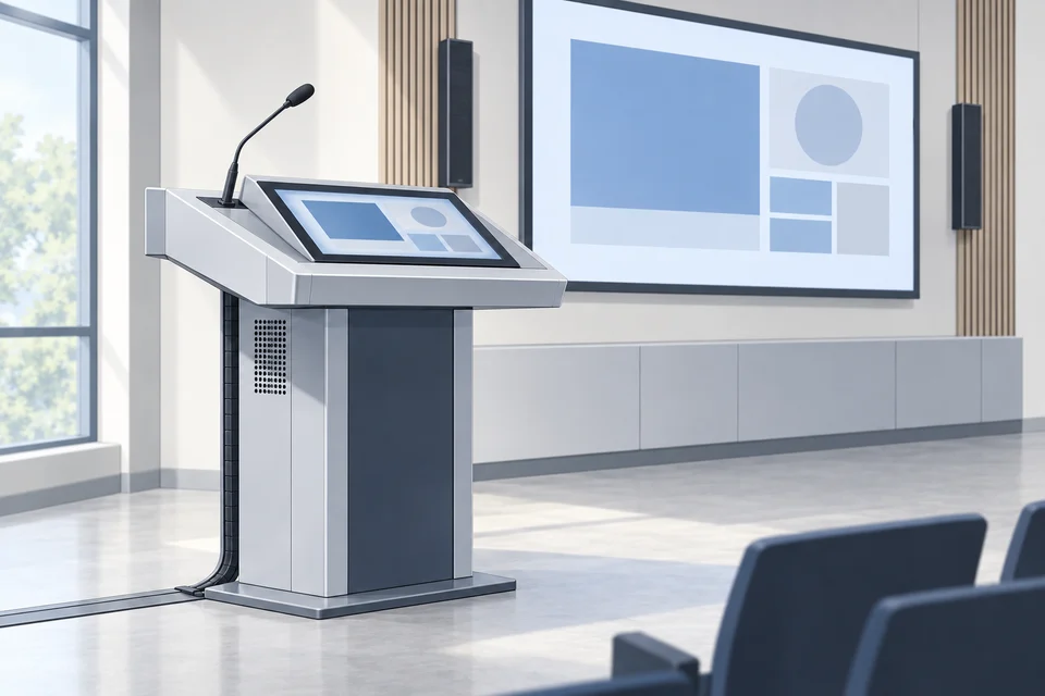 Illustration: Interaktives Podium
