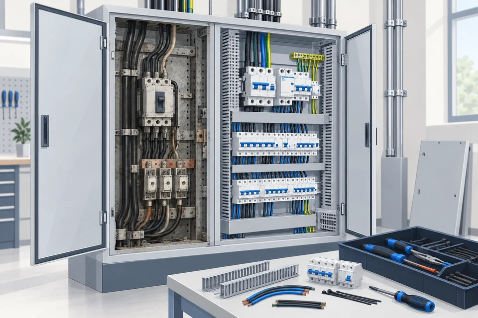 Illustration: Umbau von Schaltanlagen bis 630 Ampere
